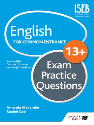 cover image of English for Common Entrance at 13+ Exam Practice Questions